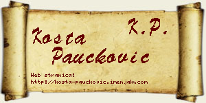 Kosta Paučković vizit kartica